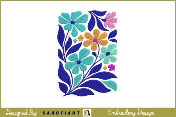 Cobalt Blue Garden Mural Embroidery Review