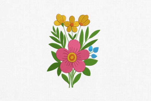 Colorful Floral Bouquet Embroidery Design Review