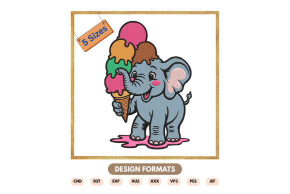 Cute Elephant Summer Embroidery Design Review for Boutique Sweatshirts