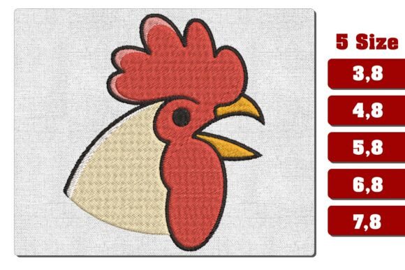 Cute Rooster Head Farmhouse Embroidery Review