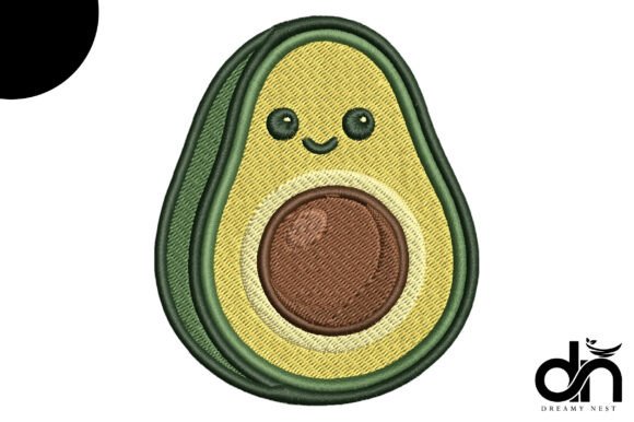 Cute Smiling Avocado Embroidery Design Review for Boutique Sweatshirt Branding