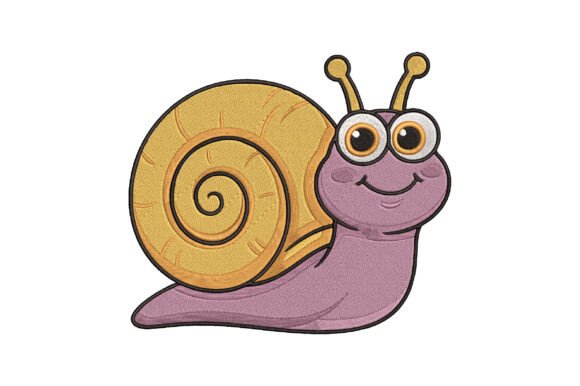 Cute Snail Embroidery Design: A Playful Touch for Seasonal Crafts