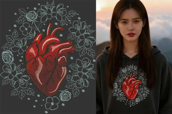 Heart and Floral Embroidery: A Craft Fair Must-Have?