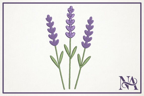 Lavender Sprig Floral Embroidery Design Review
