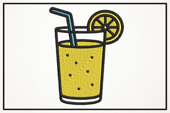 Lemon Juice Glass Embroidery Design Shines at Craft Fairs