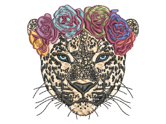 Leopard Rose Embroidery Design: A Craft Fair Darling?