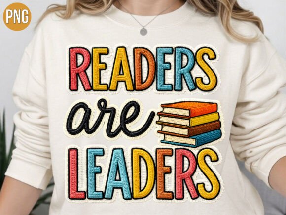 Readers Are Leaders Book Embroidery PNG Review